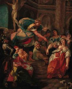 Esher swooning before Ahasuerus