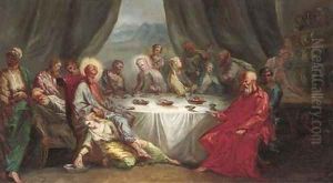 Mary Magdalene washing Christ's feet