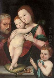 The Holy Family with the Infant Saint John the Baptist by Francesco Francia
