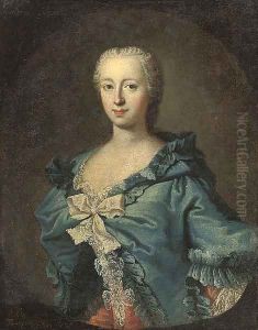 Portrait of Adrienne Lecouvreur by Louis De Fontaine