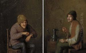 A Sense Of Touch; And A Sense Of Taste by Pieter Harmensz Verelst
