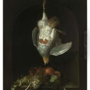 A Still Life With A Partridge, White Grapes, Prunes And Oranges, All In A Stone Niche
