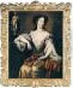 Portrait Of Mary Of Modena (1658-1718) by Simon Pietersz. Verelst