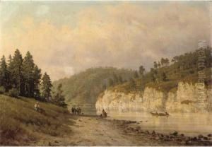 View Of The Chusovaia, Russia by Petr Petrovich Vereshchagin