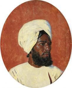 Portrait Of An Indian Man by Vasili Vasilyevich Vereshchagin