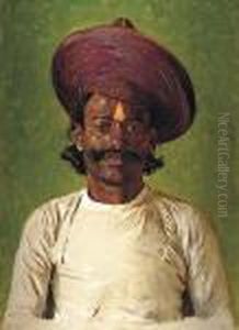 Portrait Of An Indian Man by Vasili Vasilyevich Vereshchagin