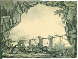 Riviere Animee De Figures Et De Barques Dans Un Paysage Rocheux Et Montagneux by Tobias van Haecht (see Verhaecht)