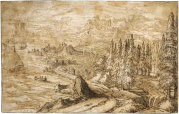 A Mountainous Coastal Landscape - view 1