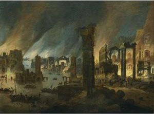 Aeneas And His Father Leaving Burning Troy Aeneas And His Father Leaving Burning Troy