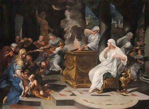 The Virgins tending the fire in the Temple of Vesta