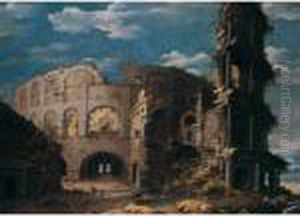 Rome, A Prospect Of The Colosseum by Dirck Verhaert