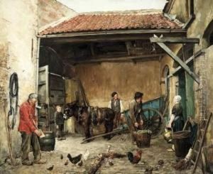Cour De Ferme En Flandre by Pieter Verhaert