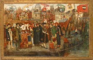 The Arrival Of The First Sugar Ships In Antwerp by Pieter Verhaert