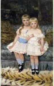 Twee Kinderen In Een Interieur (1883) by Jan Francios Verhas