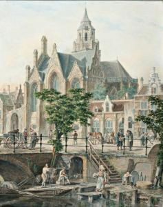 Vele Figuren Op De Kade Bij Kerkplein by Jan Hendrik Verheijen