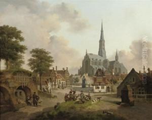 Playing Cards In A Dutch Town