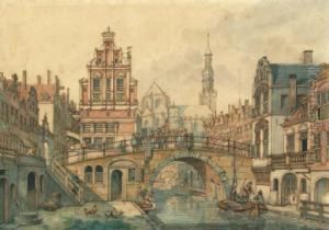 A Capriccio View In Utrecht by Jan Hendrik Verheijen