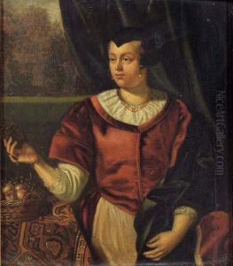 Femme Presentant Une Grappe De Raisins by Nicholas Verkolje