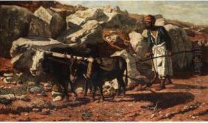 Orientalischer Bauer Am Pflug by Charles Verlat