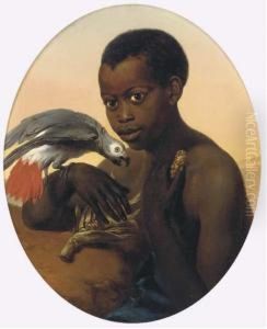 A Boy And His African Grey by Charles Verlat