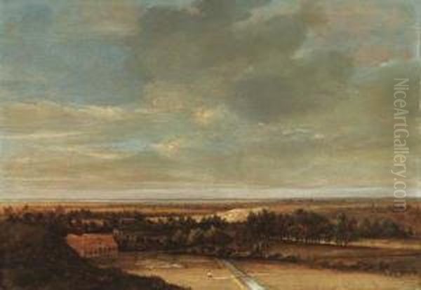 An Extensive Dune Landscape With A Farmhouse And A Bleachingground - view 1