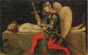Cristo Morente Con San Michele Arcangelo