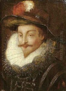 Portrait of a bearded man by School Of Fontainebleau