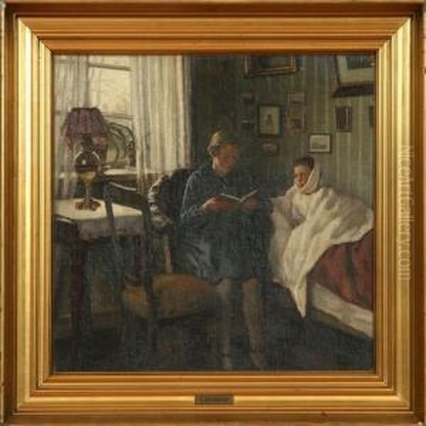 Interior With Girl And A Boy With Toothache - view 1