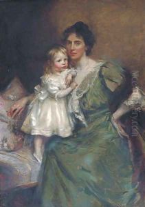Portrait of a mother and daughter by William Findlay