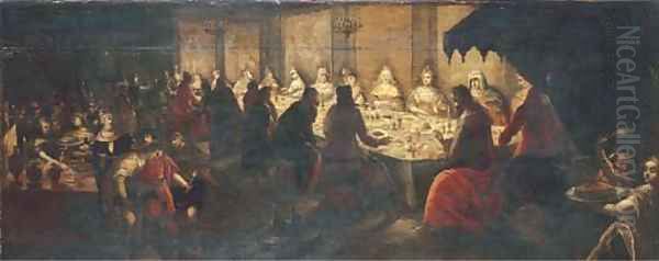 The Wedding Feast at Cana by Frans I Francken