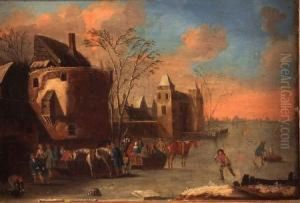 Awinter Landscape With Figure Skating, Other Figure Groups