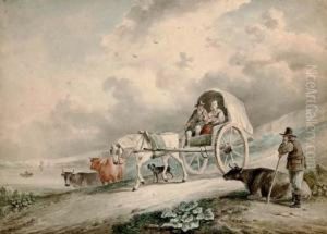 A Horse And Cart On A Rural Track A Horse And Cart On A Rural Track