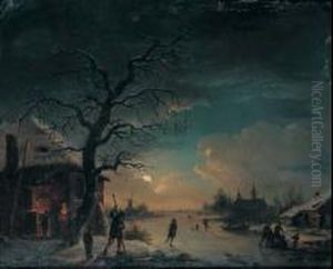 Les Patineurs by Andries Vermeulen