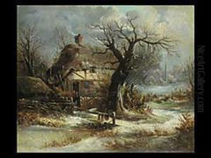 Winterlandschaft Mit Bauernhaus Und Gewasser by Andries Vermeulen