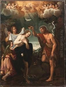 The Baptism Of Christ by Giuseppe Vermiglio