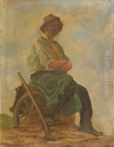 Contadino Al Riposo by Angelo Vernazza