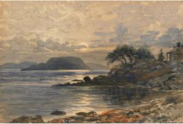 Lake View At Sunset - view 1