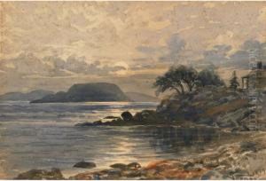 Lake View At Sunset by Frederick Arthur Verner