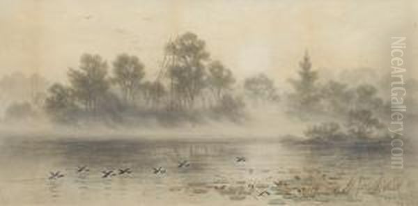 Mists Over Parry Sound, Ontario, Canada - view 1