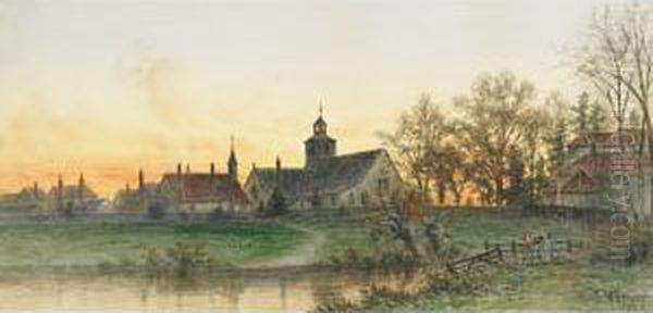 Village At Sunset - view 1