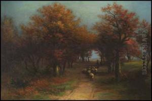 Landscape With Shepherd And Sheep - view 1