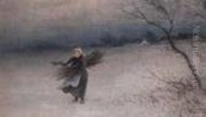 Woman Carrying Kindling