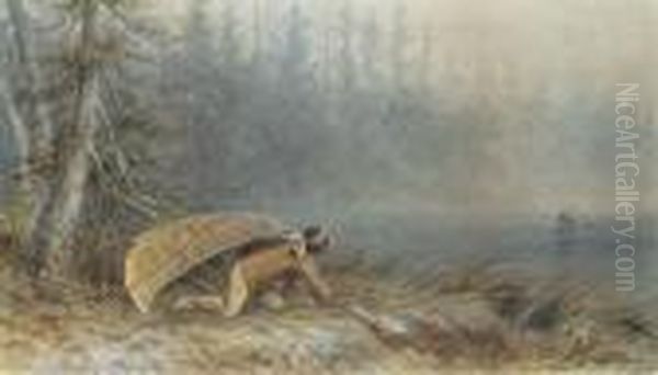 Indian Stalking A Deer - view 1