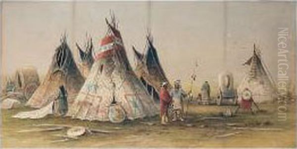 An Indian Encampment - view 1