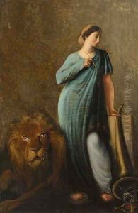 Saint Thecla by Jean Hippolyte Flandrin