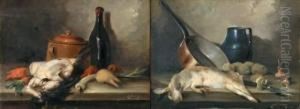 Nature Morte A La Volaille - Nature Morte Au Lievre by Emile Vernon