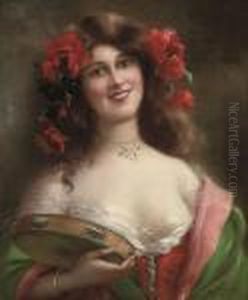 The Tambourine Girl by Emile Vernon