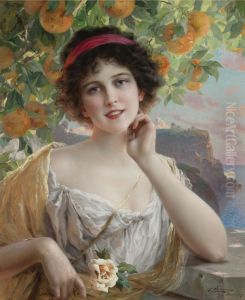 Beauty Under The Orange Tree by Emile Vernon