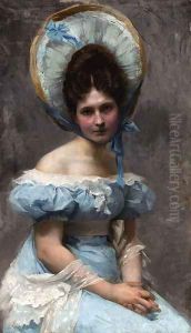 Portrait of a lady in blue Portrait of a lady in blue