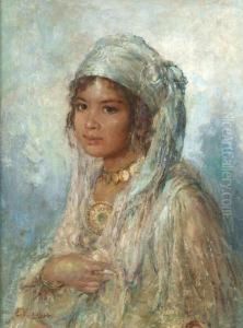 Jeune Beaute Aufoulard Vert by Edouard Verschaffelt